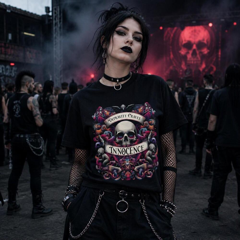 Graphic T-Shirt, Skull Graphic Tee, Gothic Shirt, Unisex T-Shirt, Alternative